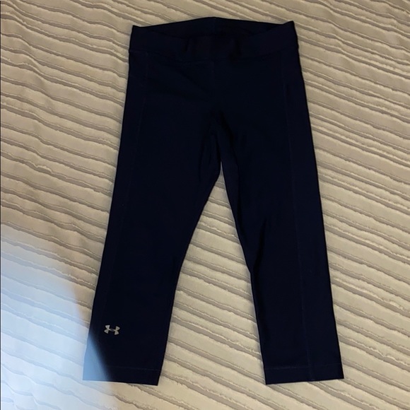 Under Armour Navy Blue Crop Leggings - Picture 2 of 2